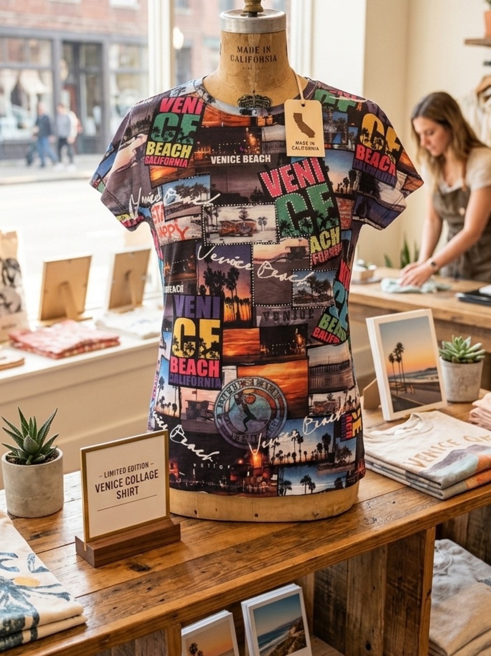 Venice Beach Collage Short-Sleeve Graphic Tee - Multicolor